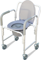 כיסא שירותים ורחצה קומוד עם גלגלים